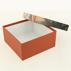 Коробка подарочная 19x19x9см РУТАУПАК Праздник для двоих квадратная 000000000001208374