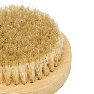 Щетка для тела массажная 20х8см с ручкой дерево/щетина кабана 000000000001224280