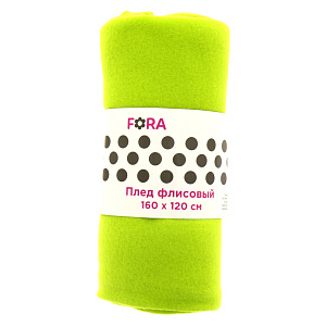 Плед 1,5-спальный 160х120см FORA плотность 140гр/м2 яблоко полиэстер 000000000001186001