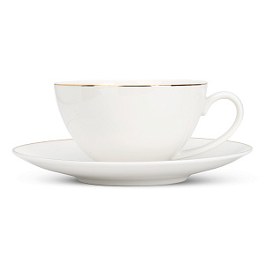 Набор чайный 12 предметов Классик с золотом фарфор 000000000001219690