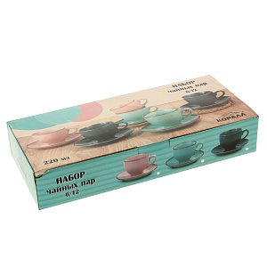 Чайный набор Синий океан Коралл, 12 предметов 000000000001166784