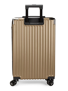 Чемодан на колесах S (36х22х55см) грани золото PC 000000000001226576
