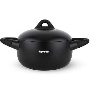 Кастрюля с крышкой 4л ESPRADO Bola антипригарная индукция черный алюминий 000000000001222746