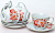 Набор чайный 8 предметов 230мл OLAFF ФИОНА РОЗЭ 4 чашки + 4 блюдца подарочная упаковка фарфор 129-20024 000000000001204600