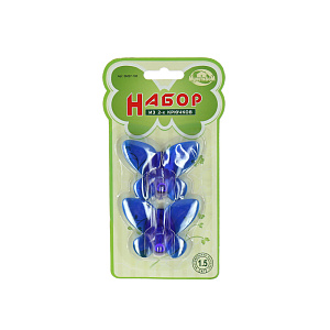 Набор крючков Бабочки Мультидом, полистирол, 2 шт. 000000000001126892