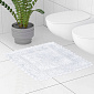 Коврик для туалета 50x50см DE'NASTIA кружево белый хлопок