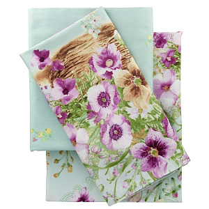 Комплект постельного белья 1,5спальное DE'NASTIA Сатин Новелла 70x70см-2шт C010416 000000000001123887