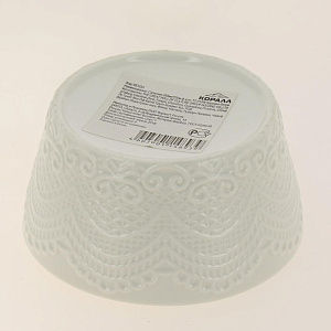 Салатник 350мл/12см ф.кругКружево белоеTZ-015W 000000000001180990