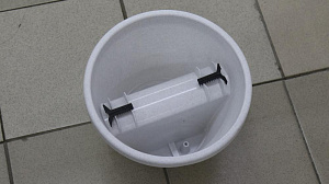 Кашпо на перила D30см H24см 6,5л Белый мрамор пластик 000000000001194502