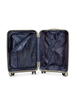 Чемодан на колесах S (36х22х55см) абстракция с дополнительным отделом бежевый PP 000000000001226561