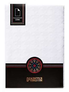 Пододеяльник 175x210см DE'NASTIA гусиная лапка белый жаккард сатин хлопок 100% 000000000001217231