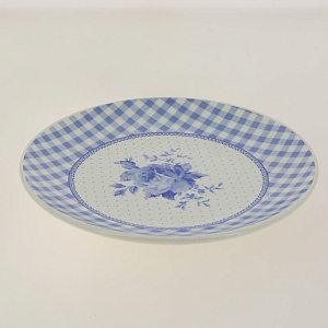 Тарелка десертная Соната 22см Кантри клетка синий KSK-060 000000000001174912