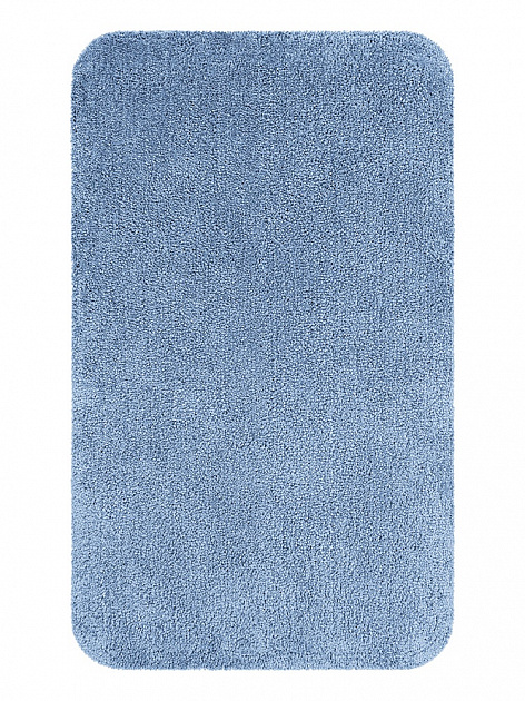 Коврик для ванной 60x100см DE'NASTIA Софт Микрополи голубой хлопок 35%/полиэстер 65% 000000000001219257