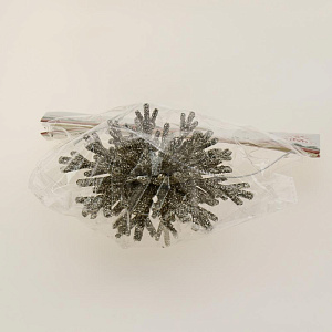 Украшение декоративное на ёлку Снежинка объемная 10см R010538 000000000001192282