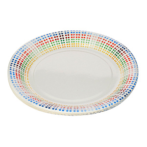 Набор одноразовых тарелок Цветные Точки Pap Star, 23 см, 10 шт. 000000000001142450
