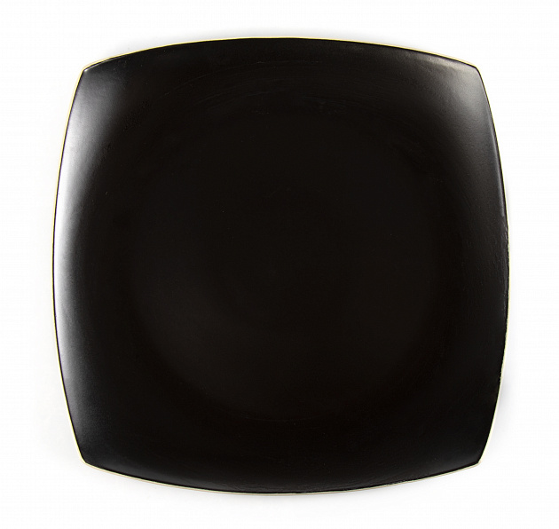 Тарелка обеденная 27см NINGBO квадратная черный глазурованная керамика 000000000001213889