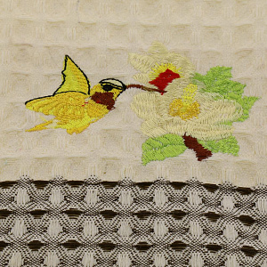 Полотенце кухонное из 100% хлопка.Оригинальный дизайн  вышивок. Пестротканый бордюр по одному краю. Приятные на ощупь. 096880 000000000001190844