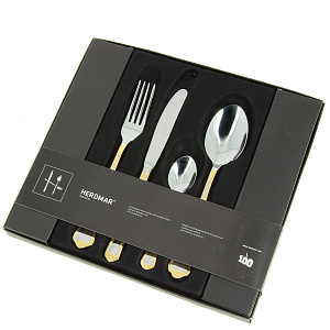 Набор столовых приборов Samba-2 Herdmar, полированный с декором, 24 предмета 000000000001086021