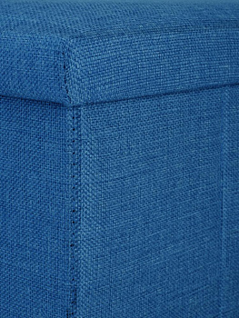 Пуфик складной 30х30х30см куб синий рогожка 000000000001226405