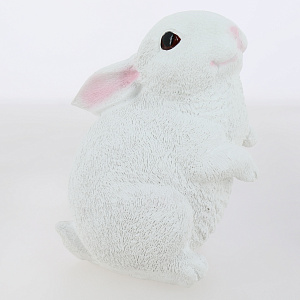 Фигурка декоративная 17см Кролик №3 белый гипс 000000000001213231