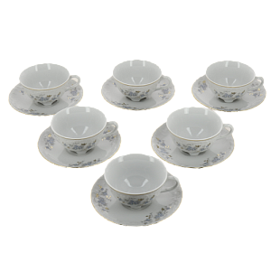 Сервиз чайный 6 предметов (чашки 220мл) CMIELOW 9706 blue фарфор 000000000001172843