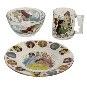 ПРИНЦЕССЫ Набор для завтрака 3 предмета ОСЗ стекло 000000000001205459