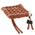 Подушка на стул DE'NASTIA велюр 40х40х5,5см ягодный P111143 000000000001184211