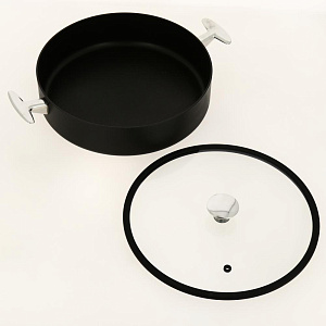 Сотейник 28см TVS MAESTRALE две ручки с крышкой индукция алюминий 000000000001201090