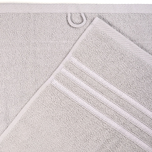 Полотенце махровое 50х90см DINA ME бордюр с 3 полосками серое плотность 380гр/м 100%хлопок 000000000001210281