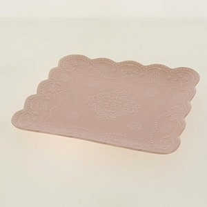 Тарелка 26см ф.квадратБабочка розоваяHD-004P 000000000001181061