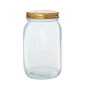 Банка для хранения 1л 16,7х10,2см ИУ с крышкой стекло 000000000001217518