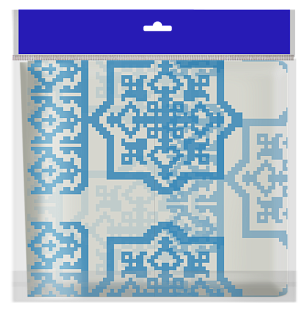 Скатерть одноразовая 110х220см CUOCO русские узоры полиэтилен 000000000001188835