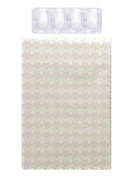 Шторка для ванной 180x200см DE'NASTIA гусиные лапки бежевый ПЕВА 000000000001219875