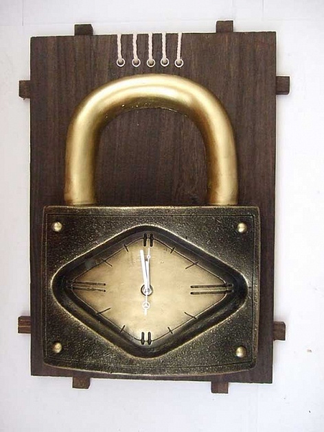 Настенные кварцевые часы (без батарейки) декорир.  Гипсом 41х26см 17638 000000000001183505