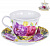 Чайная пара чашка фарфор 220мл/блюдце Корзина цветов подарочная упаковка Флора Olaff 124-01037 000000000001197810