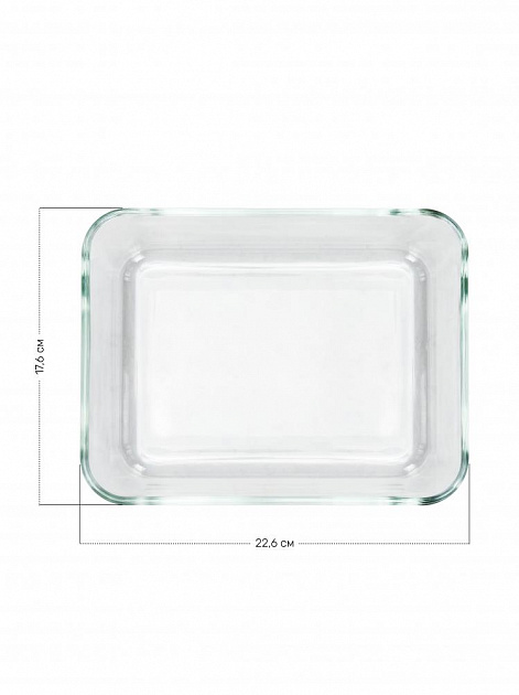 Форма для запекания 1,4л 22,6х17,6х6,3см прямоугольная цветная крышка боросиликатное стекло 000000000001217720