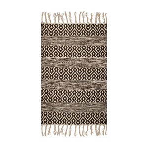 Коврик универсальный 50х80см LUCKY орнамент с бахромой коричневый хлопок 000000000001222463