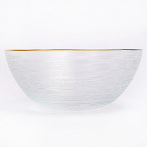 Салатник 13см GLASSCOM золотая кайма прозрачный стекло GC-CIRC-000098/GC-ARES-000098 000000000001213166