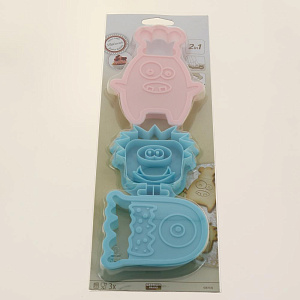 Набор формочек для вырезания печений со штампом "Монстры", 3 шт.42878 000000000001181877