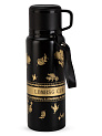Термос 600мл ST с клапаном цветы черный нержавеющая сталь 000000000001229293