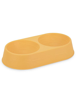 Миска для животных 23х10см двойная в ассортименте полипропилен 000000000001229117