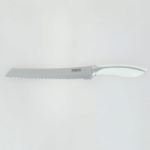 Нож хлебный клинок 197мм DE'NASTIA белая ручка нержавеющая сталь ABS пластик 000000000001210804