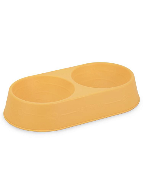 Миска для животных 23х10см двойная в ассортименте полипропилен 000000000001229117