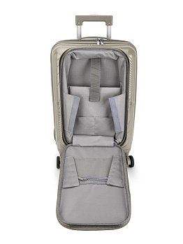 Чемодан на колесах S (36х22х55см) абстракция с дополнительным отделом бежевый PP 000000000001226561