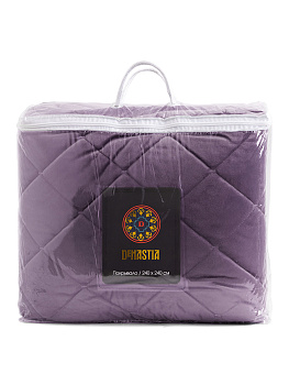 Покрывало 260x260см DE'NASTIA геометрия сиреневый велюр полиэстер 000000000001210254