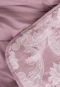 Покрывало 260x240см DE'NASTIA кружево Ампир 3слоя лиловое жаккард 100% полиэстер 000000000001212616