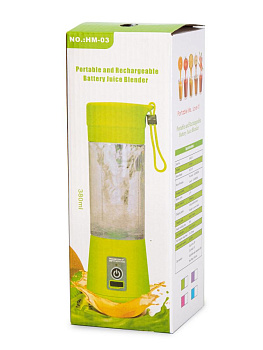 Блендер портативный 8,5х8,5х22см 380мл 5В 1А 3,7Вт 600mah USB штекер микс 000000000001228468