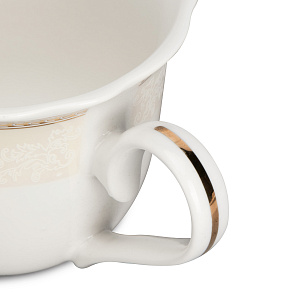 Пара чайная 220мл/блюдце Stephanie с перламутром золото фарфор 000000000001219787