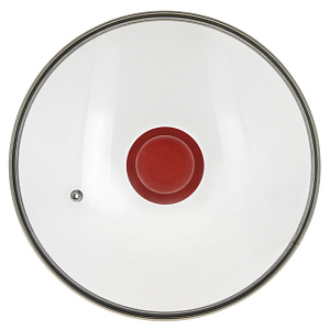 Крышка 24см FORA с металлическим ободом низкая Россия стекло 000000000001171690