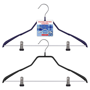 Вешалка р.44-46 МУЛЬТИДОМ с 2 прищепками из закаленной стали с полимерным покрытием металл 000000000001192837